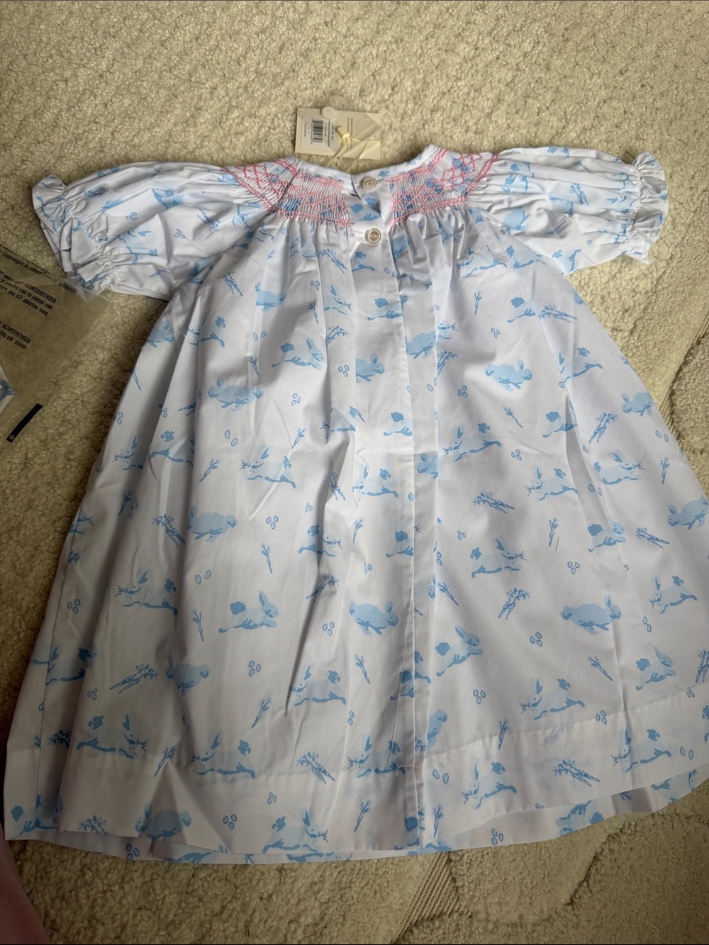 TBBC Smocked Bunny Dress + matching dolly nighty - Picture 5 of 5